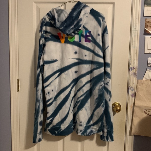 Urban Outfitters United We Vote Oversized Tie Dye Hoodie - Picture 2 of 4